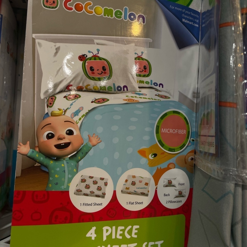 Cocomelon 4-Piece Microfiber Sheet Set